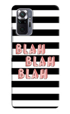 Blah Blah Blah Redmi Note 10 Pro Max Hard Case Back Cover by Casekaro