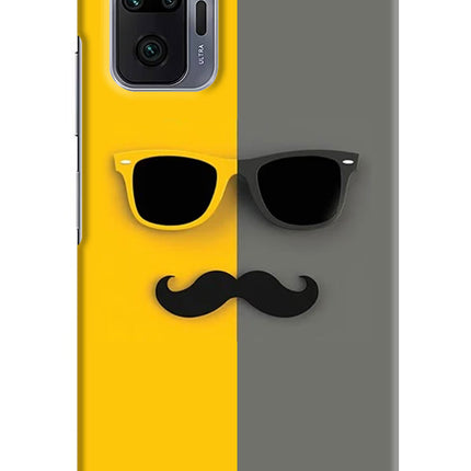 Sunglasses with Mustache Redmi Note 10 Pro Max Hard Case Back Cover by Casekaro