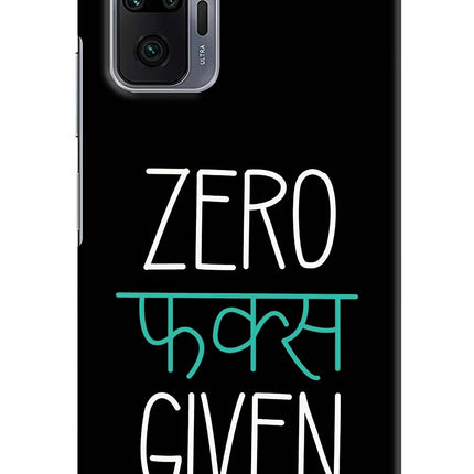 Zero Fucks Given Redmi Note 10 Pro Max Hard Case Back Cover by Casekaro