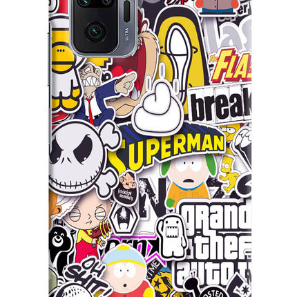 Sticker Bomb Redmi Note 10 Pro Max Hard Case Back Cover by Casekaro