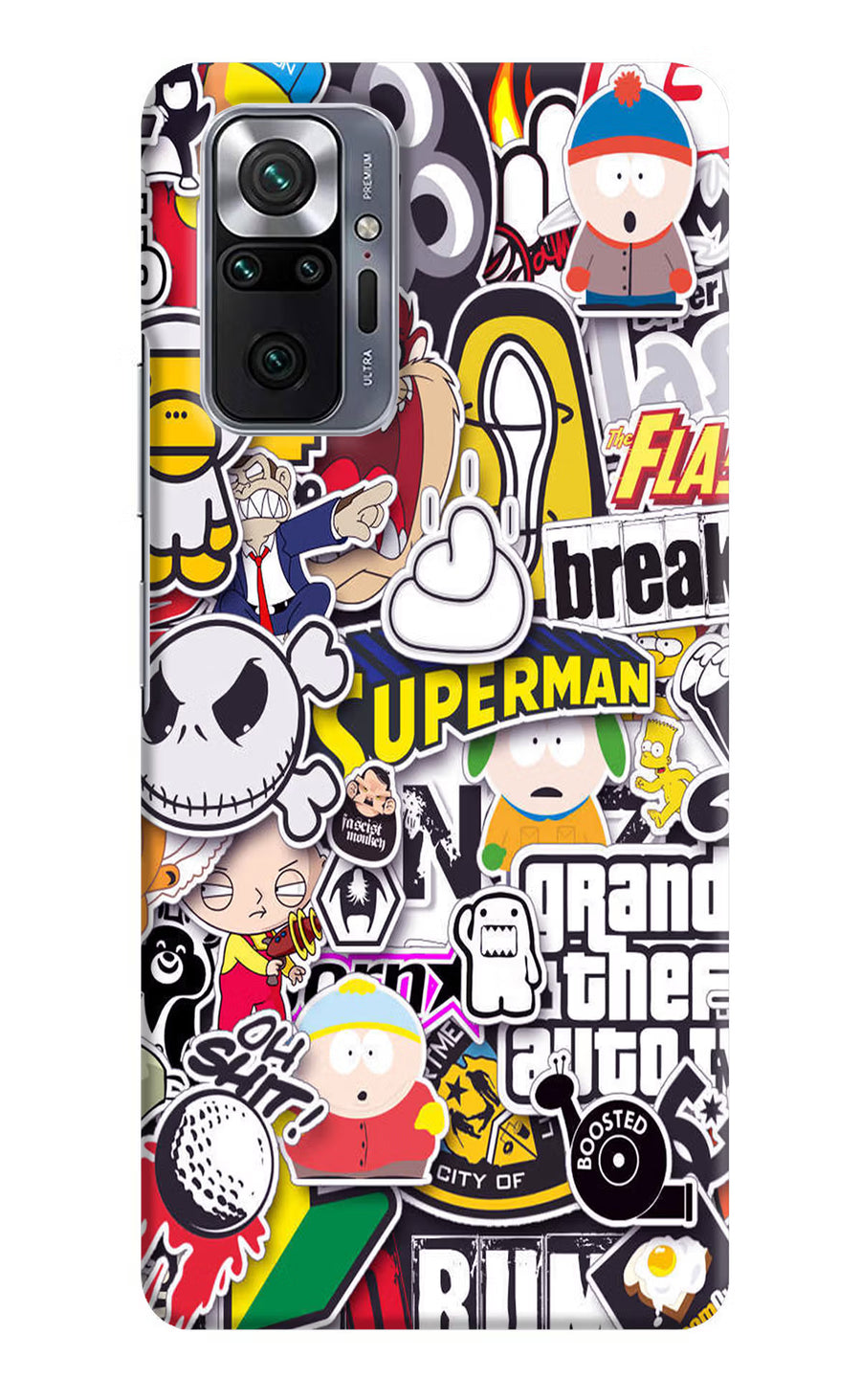 Sticker Bomb Redmi Note 10 Pro Max Back Cover, Hard case
