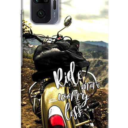 Ride More Worry Less Redmi Note 10 Pro Max Hard Case Back Cover by Casekaro