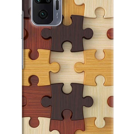 Wooden Puzzle Redmi Note 10 Pro Max Hard Case Back Cover by Casekaro