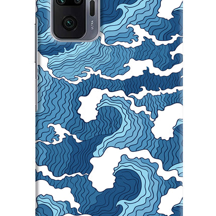 Blue Waves Redmi Note 10 Pro Max Hard Case Back Cover by Casekaro