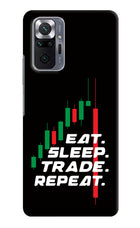 Eat Sleep Trade Repeat Redmi Note 10 Pro Max Hard Case Back Cover by Casekaro