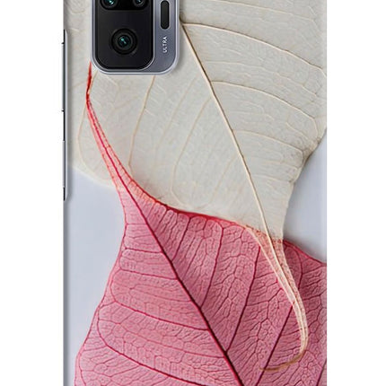 White Pink Leaf Redmi Note 10 Pro Max Hard Case Back Cover by Casekaro