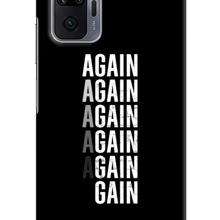 Again Again Gain Redmi Note 10 Pro Max Hard Case Back Cover by Casekaro