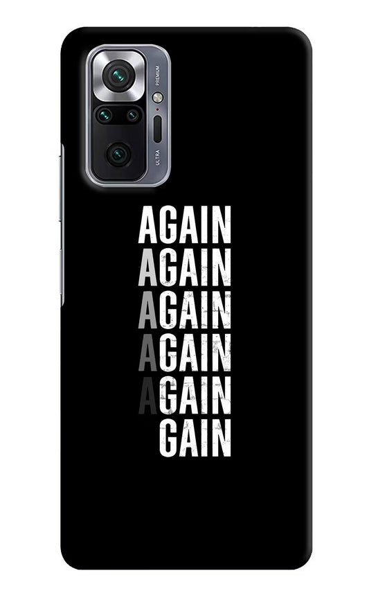 Again Again Gain Redmi Note 10 Pro Max Hard Case Back Cover by Casekaro