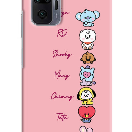 BTS names Redmi Note 10 Pro Max Hard Case Back Cover by Casekaro