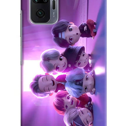 BTS Chibi Redmi Note 10 Pro Max Hard Case Back Cover by Casekaro