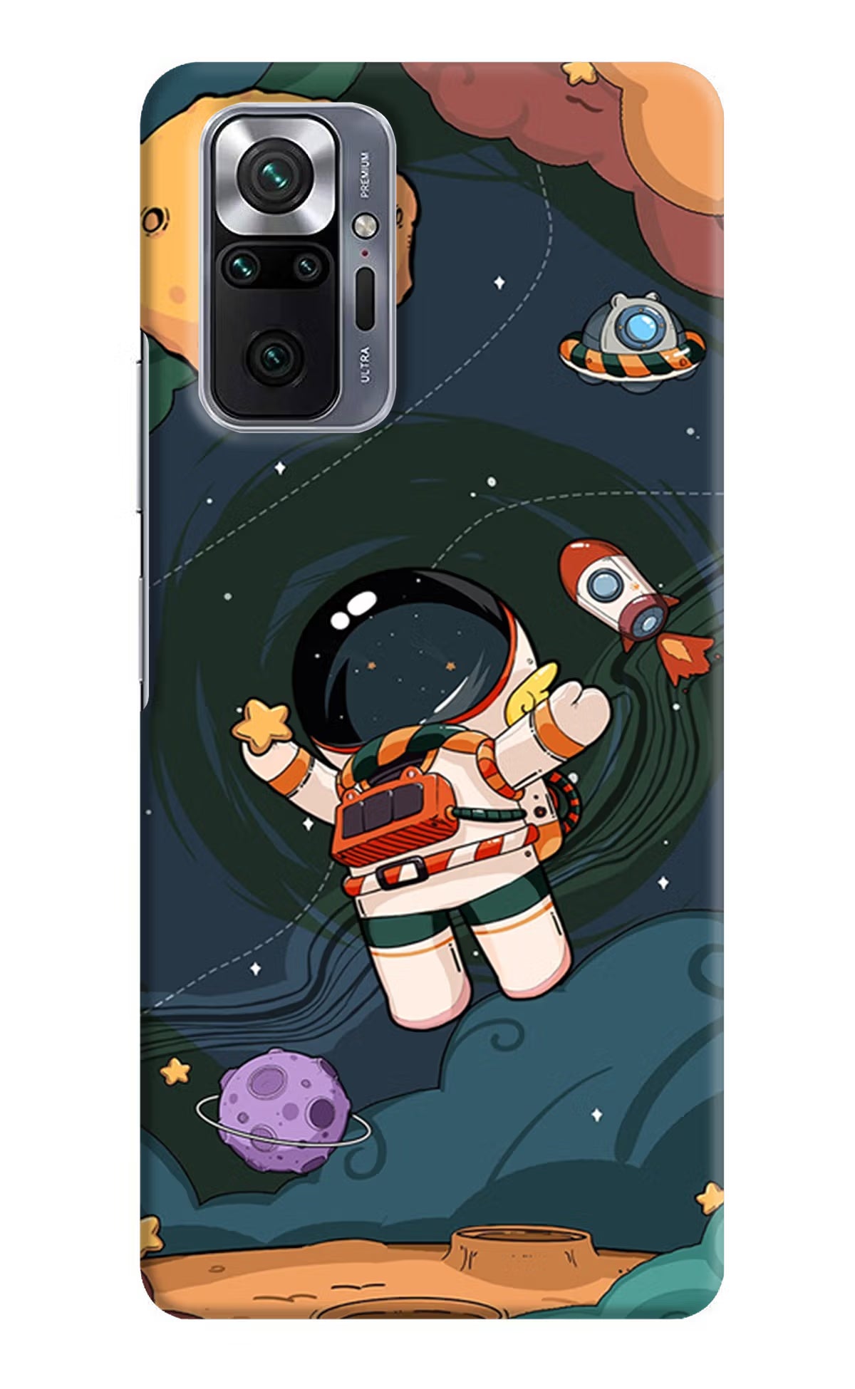 Cartoon Astronaut Redmi Note 10 Pro Max Hard Case Back Cover by Casekaro