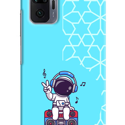 Cute Astronaut Chilling Redmi Note 10 Pro Max Hard Case Back Cover by Casekaro