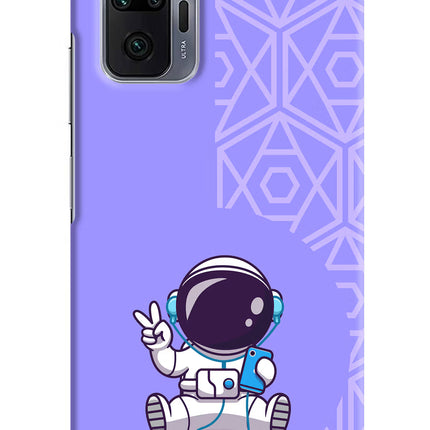 Cute Astronaut Chilling Redmi Note 10 Pro Max Hard Case Back Cover by Casekaro
