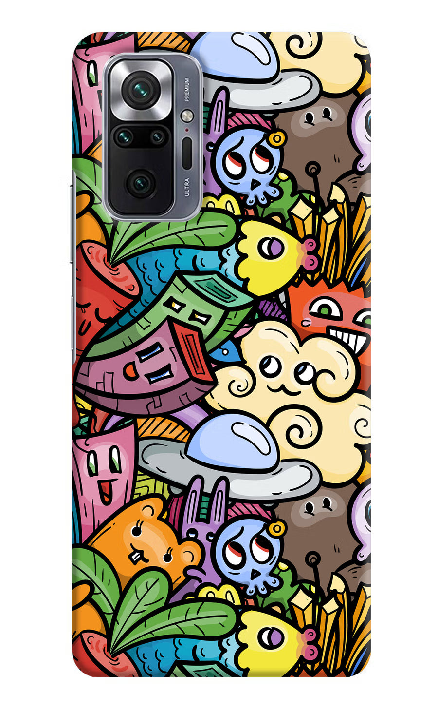 Veggie Doodle Redmi Note 10 Pro Max Back Cover, Hard case