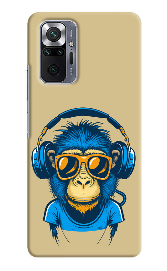 Monkey Headphone Redmi Note 10 Pro Max Hard Case Back Cover by Casekaro