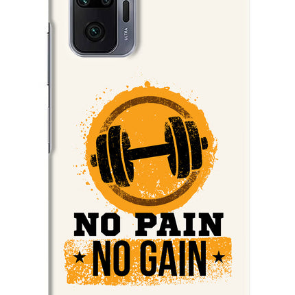 No Pain No Gain Redmi Note 10 Pro Max Hard Case Back Cover by Casekaro