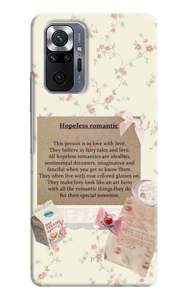 Hopeless Romantic Redmi Note 10 Pro Max Hard Case Back Cover by Casekaro