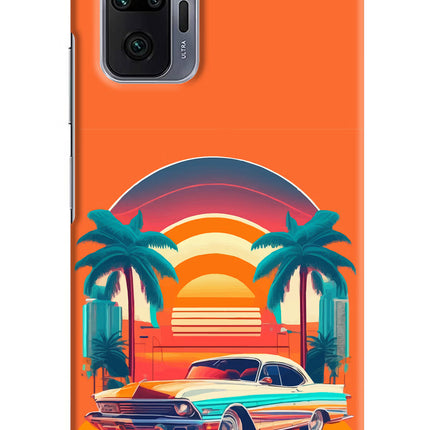 Palm Drive 80s Redmi Note 10 Pro Max Hard Case Back Cover by Casekaro