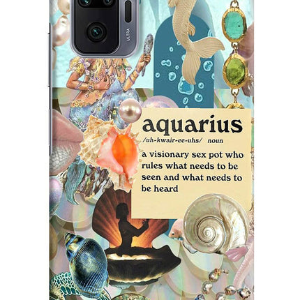 Aquarius Zodiac Redmi Note 10 Pro Max Hard Case Back Cover by Casekaro