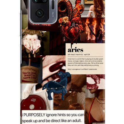 Zodiac Aries Redmi Note 10 Pro Max Hard Case Back Cover by Casekaro
