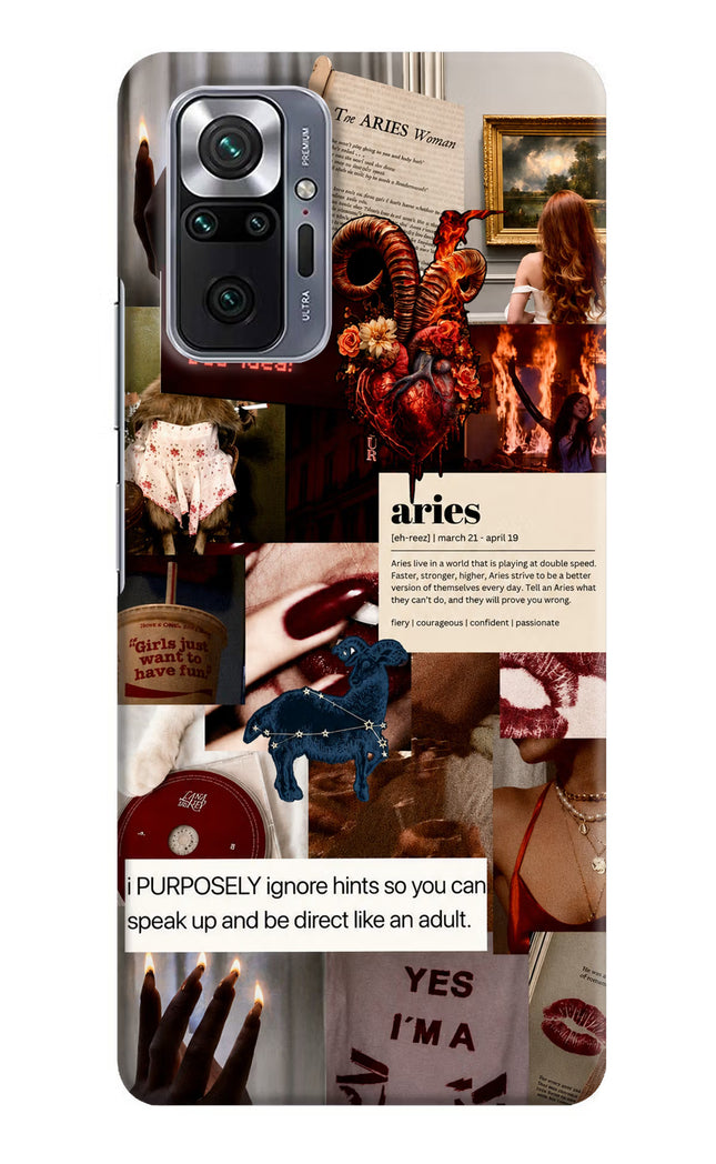 Zodiac Aries Redmi Note 10 Pro Max Hard Case Back Cover by Casekaro
