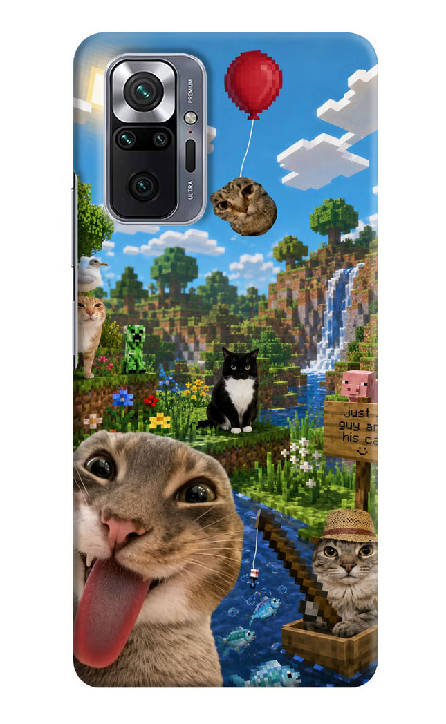 Minecraft Cat Chaos Redmi Note 10 Pro Max Hard Case Back Cover by Casekaro