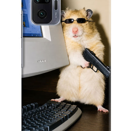 Hacker Hamster Redmi Note 10 Pro Max Hard Case Back Cover by Casekaro