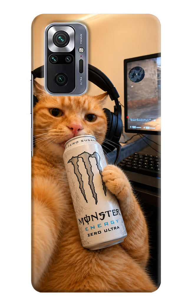 Gamer Cat Energy Redmi Note 10 Pro Max Hard Case Back Cover by Casekaro
