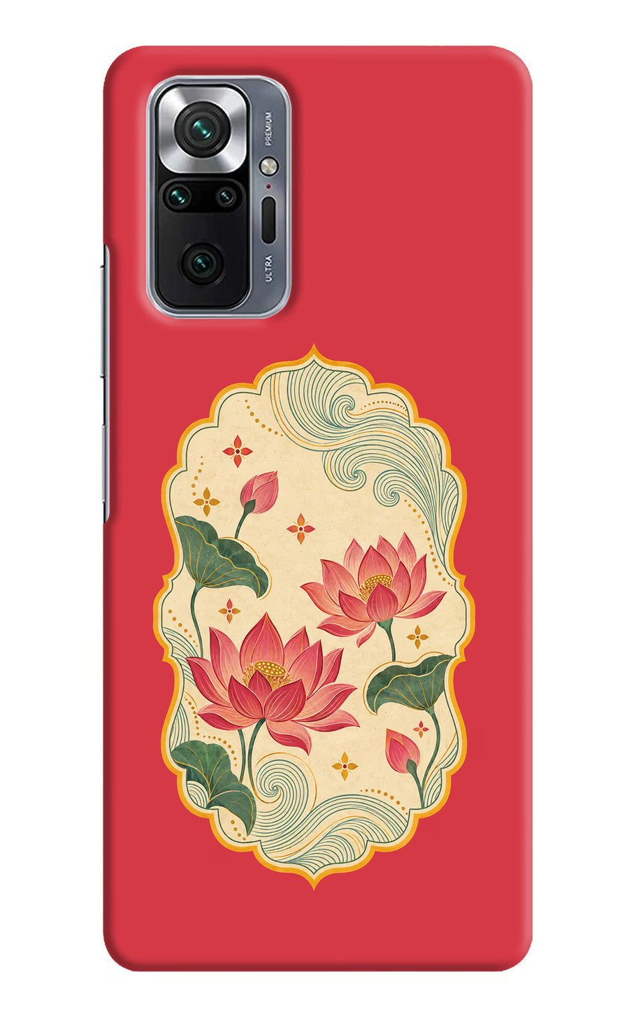 Pink Lotus Redmi Note 10 Pro Max Back Cover, Hard case