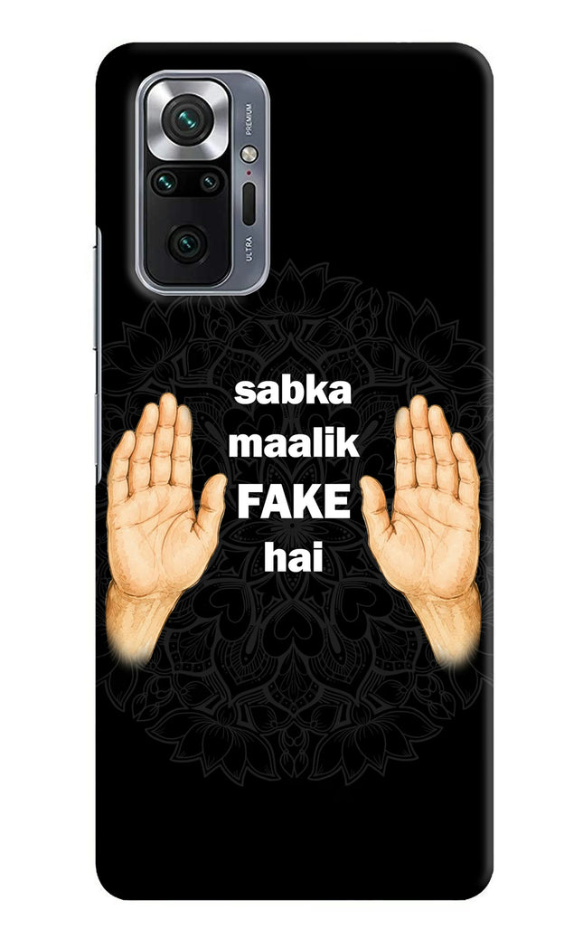 Sabka Malik Fake Redmi Note 10 Pro Max Hard Case Back Cover by Casekaro