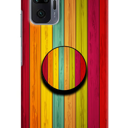 Multicolor Wooden Redmi Note 10 Pro Max Pop Case by Casekaro
