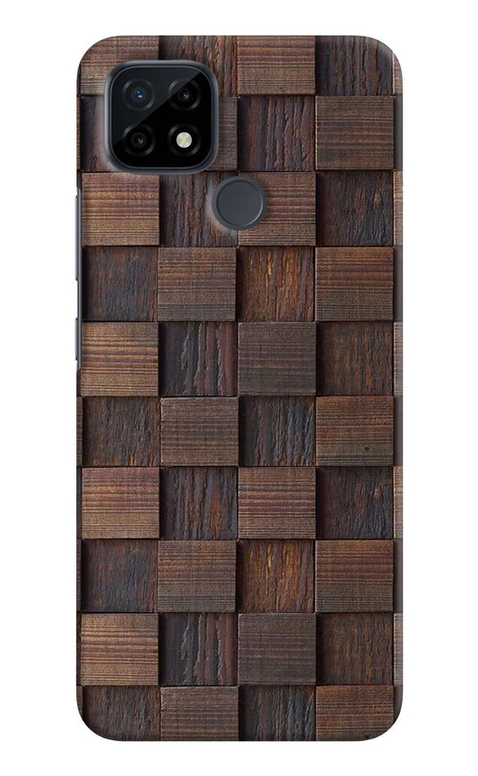 Wooden Cube Design Realme C21 Hard Case Back Cover by Casekaro