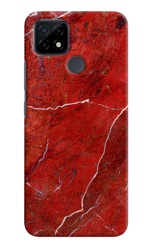 Red Marble Design Realme C21 Hard Case Back Cover by Casekaro