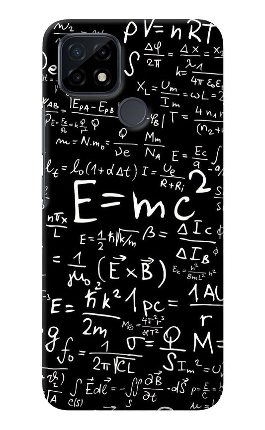Physics Albert Einstein Formula Realme C21 Back Cover