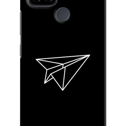 Paper Plane White Realme C21 Hard Case Back Cover by Casekaro