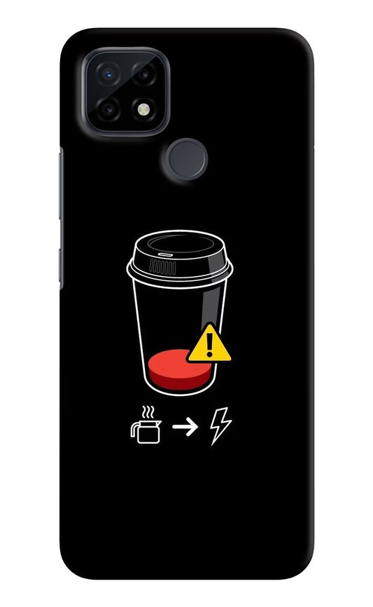 Coffee Realme C21 Hard Case Back Cover by Casekaro