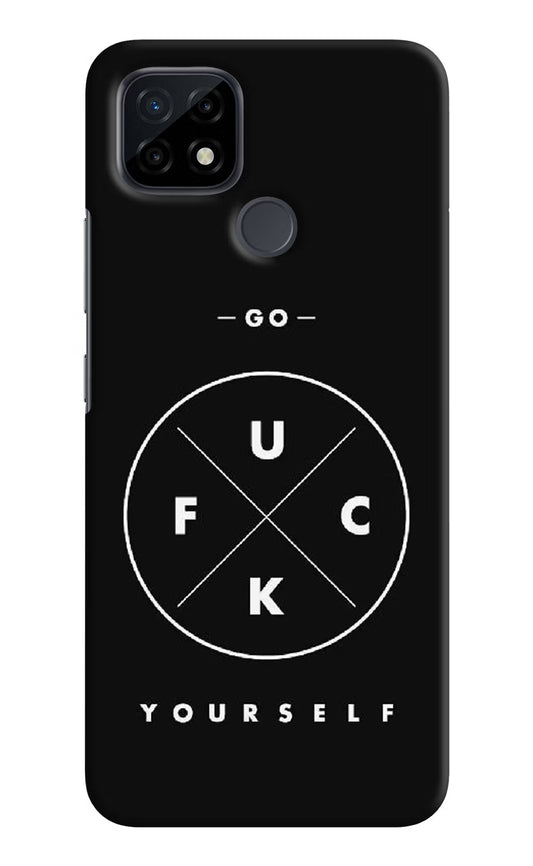 Go Fuck Yourself Realme C21 Hard Case Back Cover by Casekaro