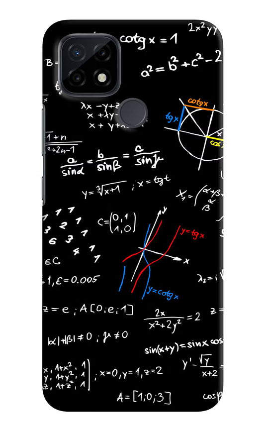 Mathematics Formula Realme C21 Hard Case Back Cover by Casekaro