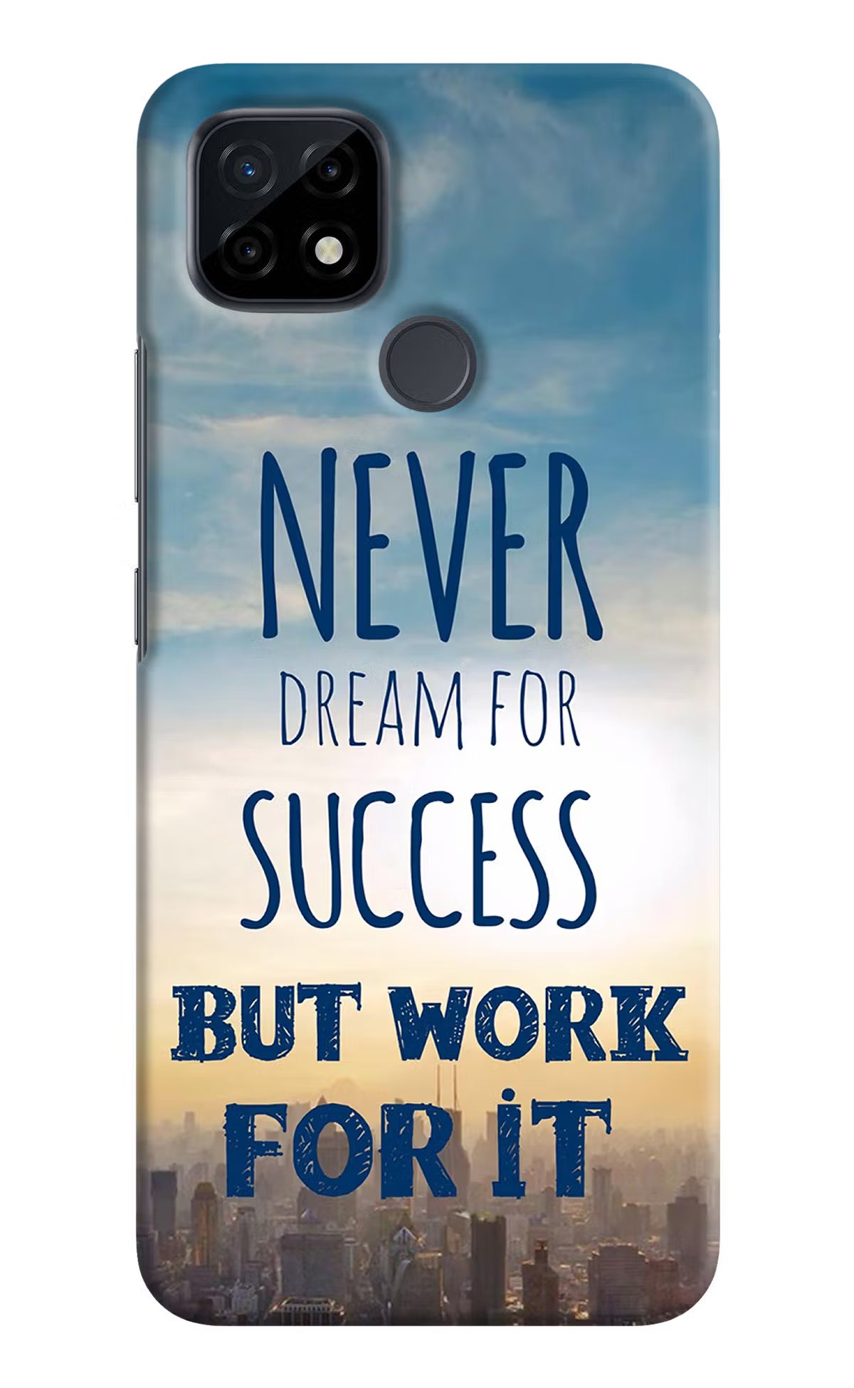 Never Dream For Success But Work For It Realme C21 Hard Case Back Cover by Casekaro