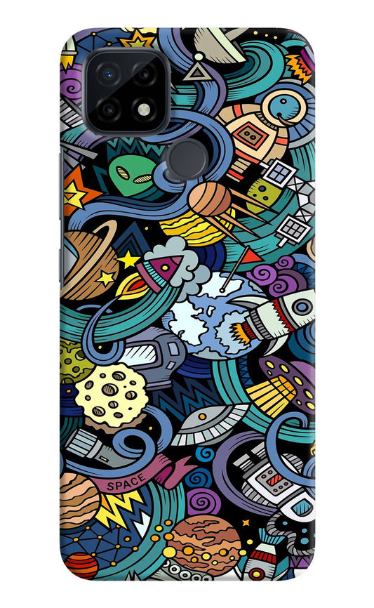 Space Abstract Realme C21 Hard Case Back Cover by Casekaro