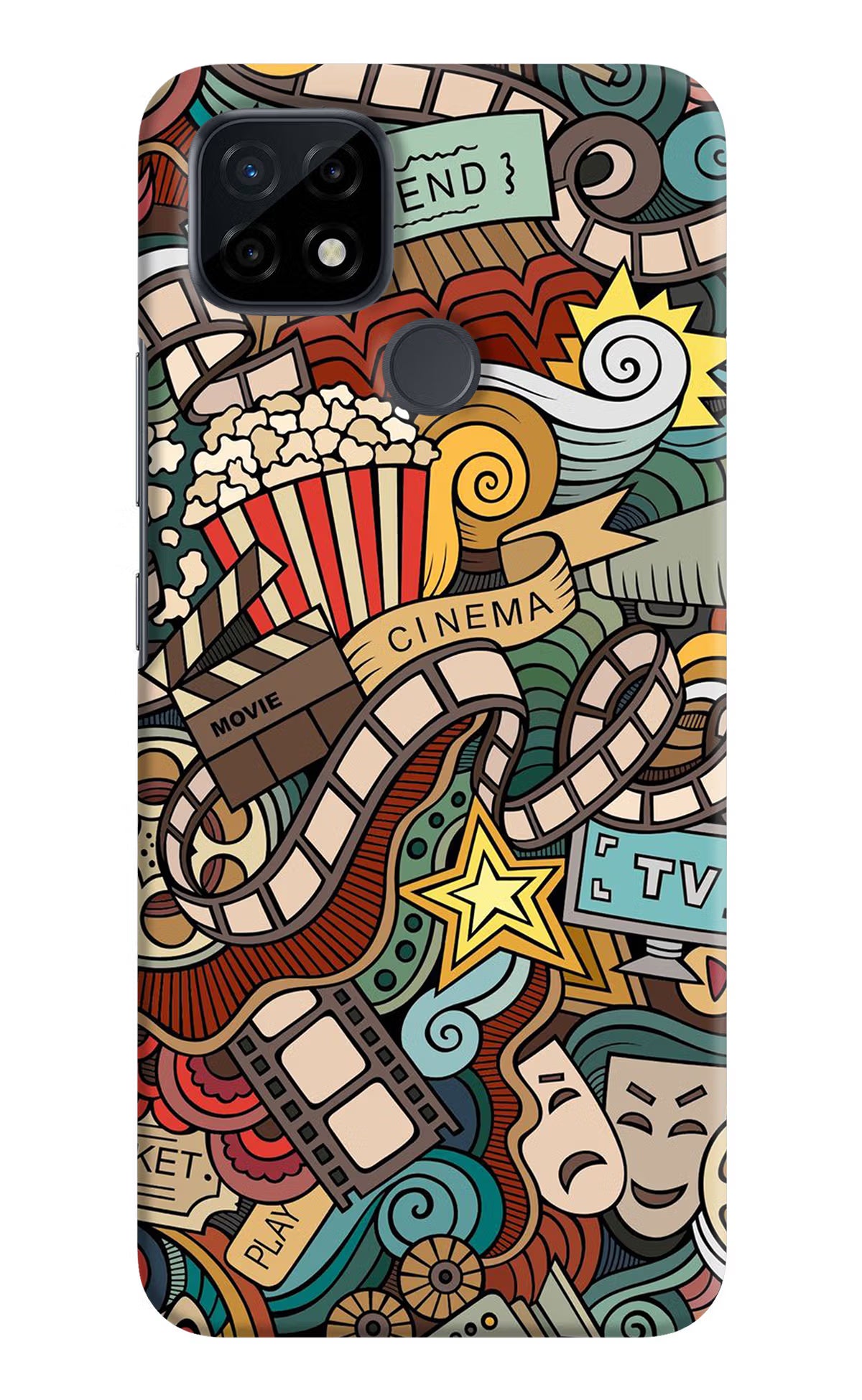 Cinema Abstract Realme C21 Hard Case Back Cover by Casekaro