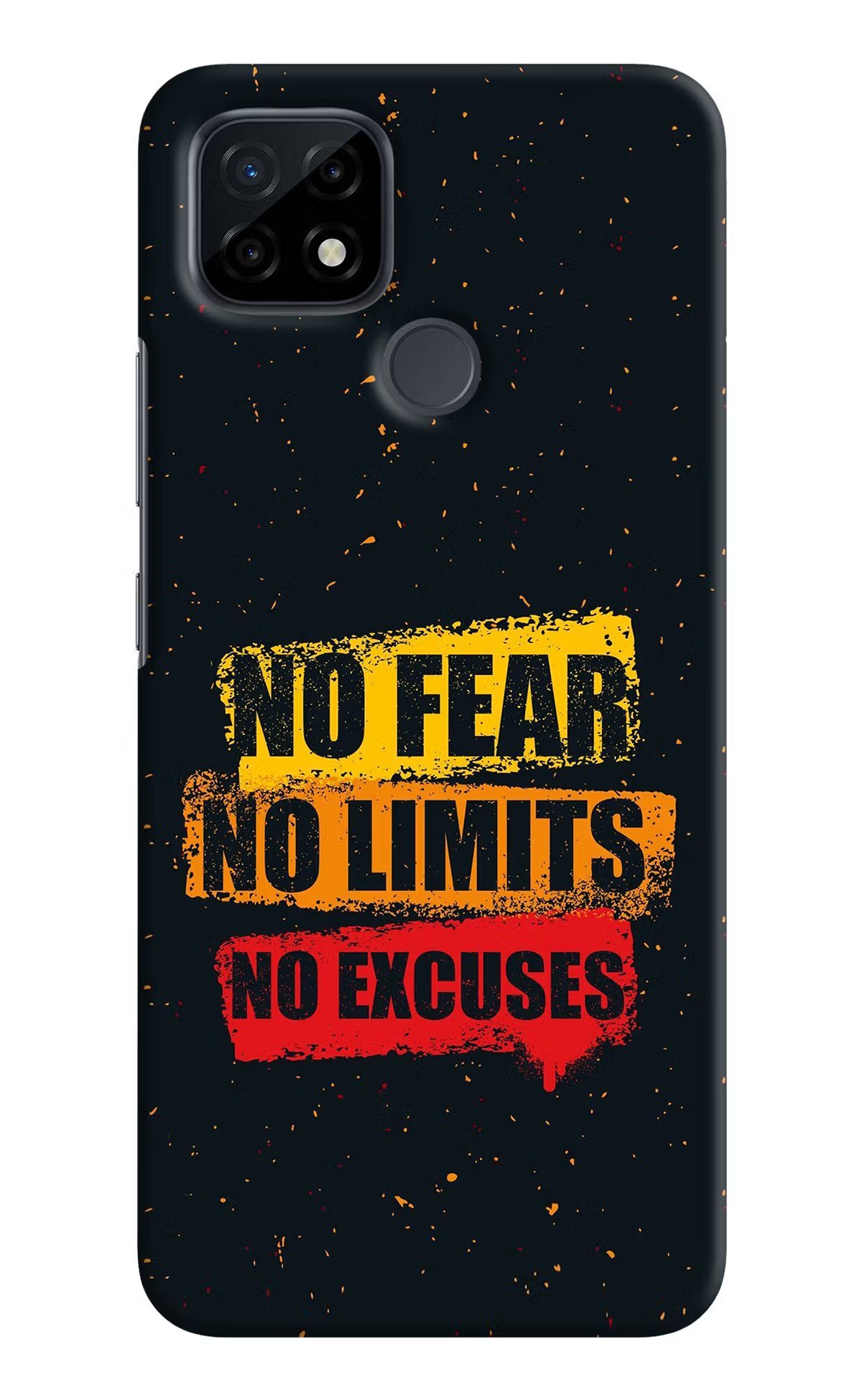 No Fear No Limits No Excuse Realme C21 Hard Case Back Cover by Casekaro