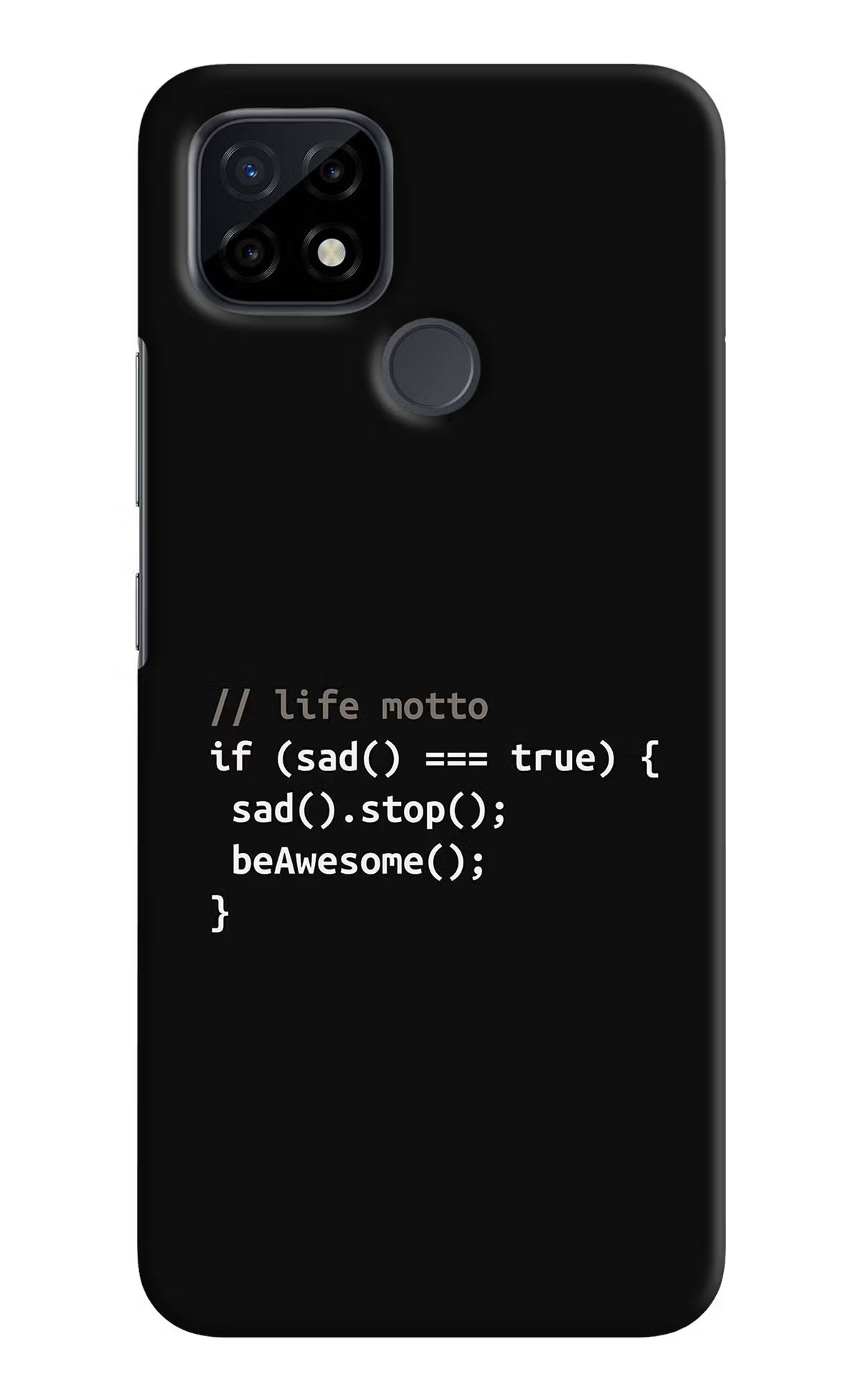 Life Motto Code Realme C21 Hard Case Back Cover by Casekaro