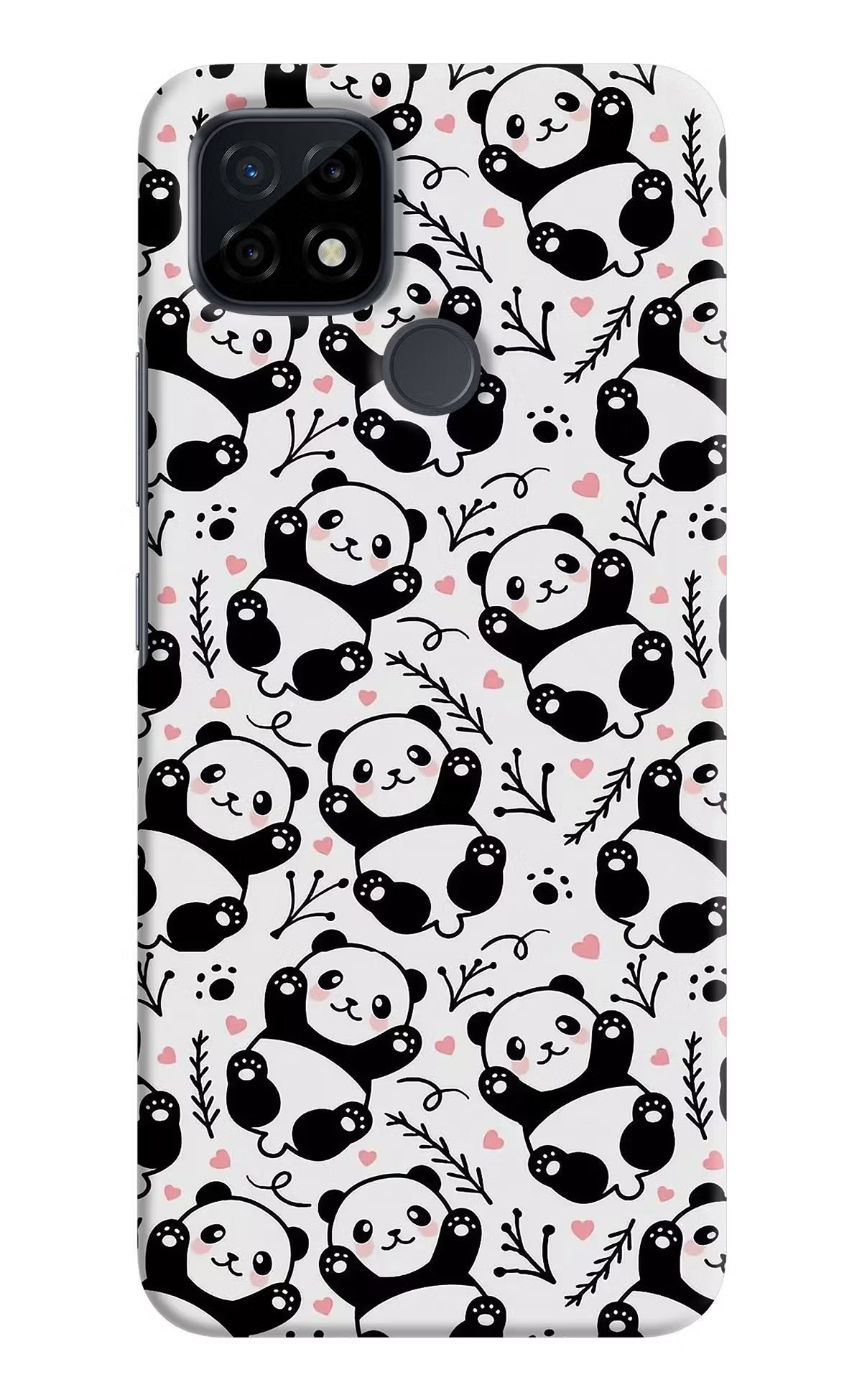 Cute Panda Realme C21 Hard Case Back Cover by Casekaro