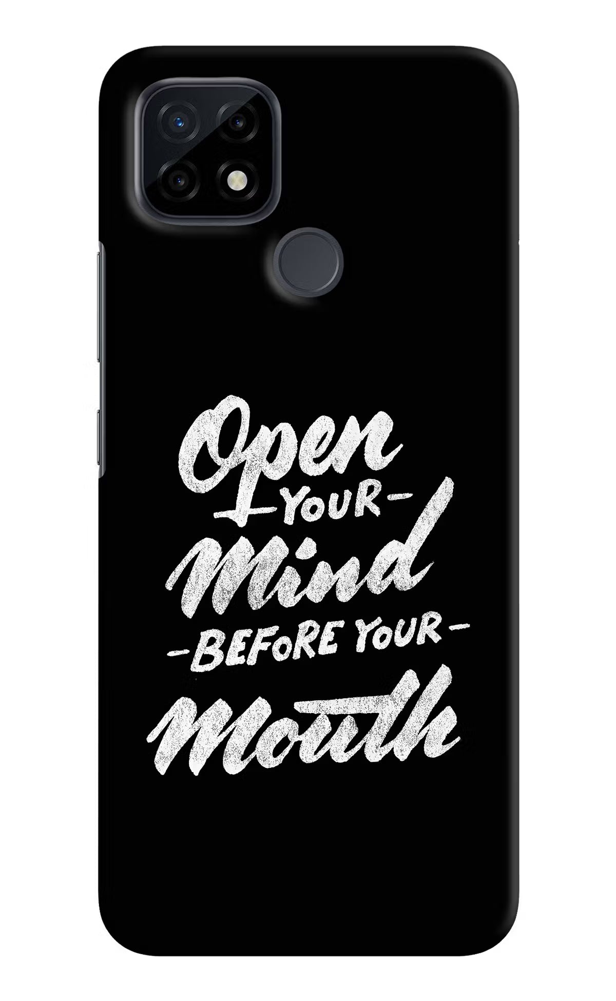 Open Your Mind Before Your Mouth Realme C21 Hard Case Back Cover by Casekaro