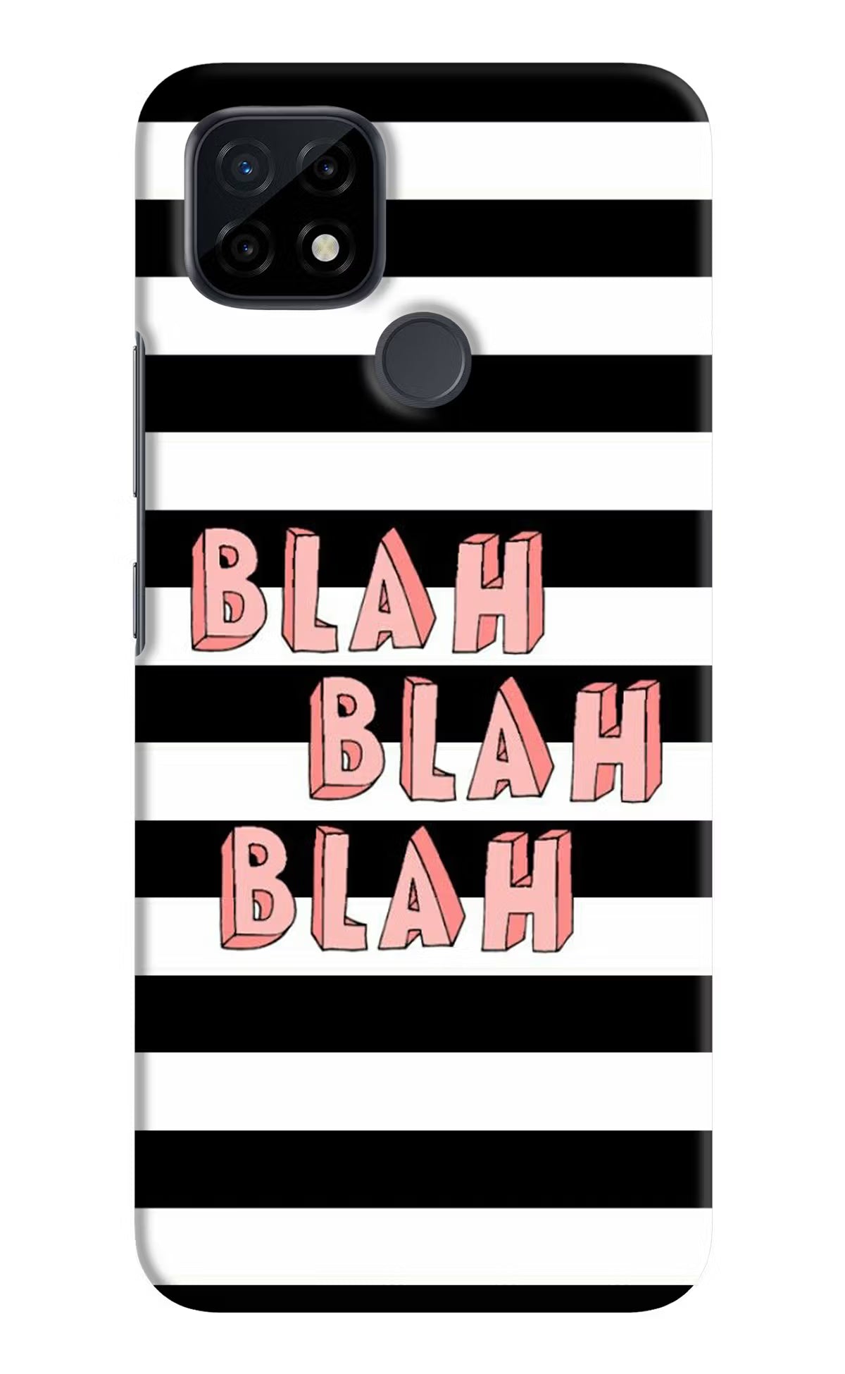 Blah Blah Blah Realme C21 Hard Case Back Cover by Casekaro