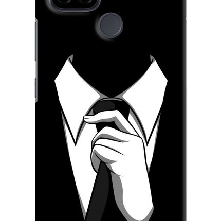 Black Tie Realme C21 Hard Case Back Cover by Casekaro
