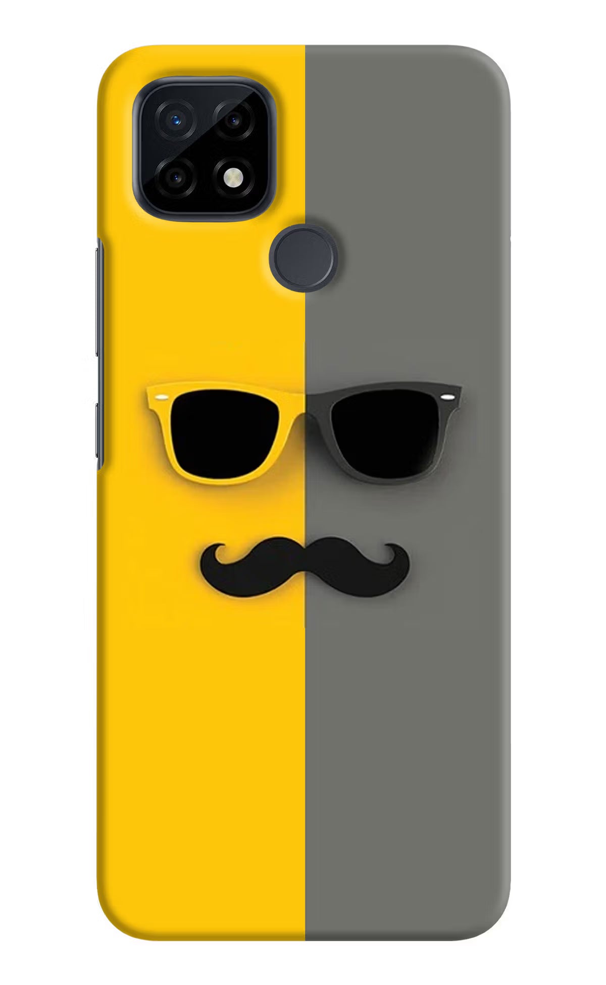 Sunglasses with Mustache Realme C21 Hard Case Back Cover by Casekaro