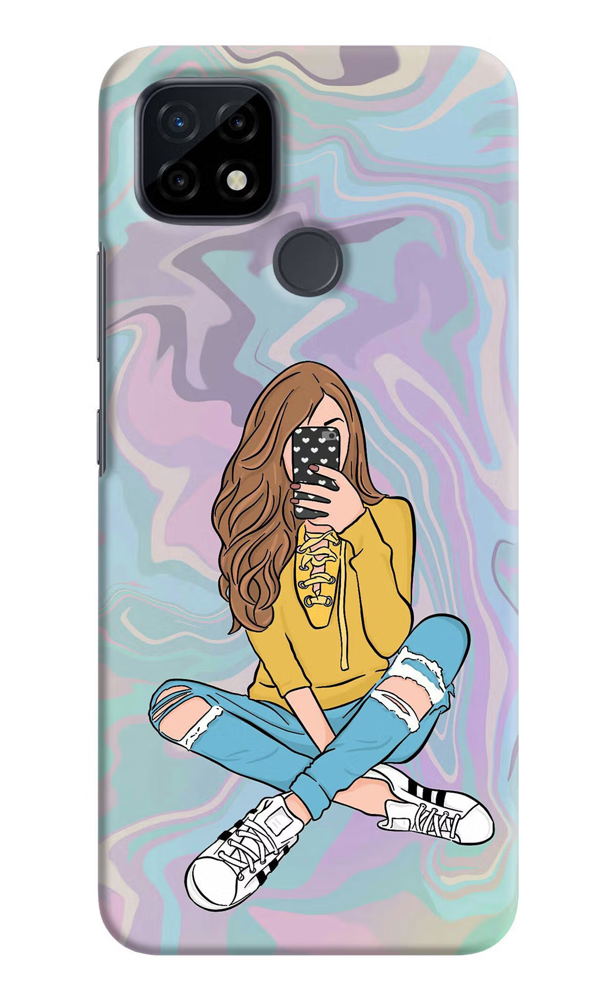 Selfie Girl Realme C21 Hard Case Back Cover by Casekaro