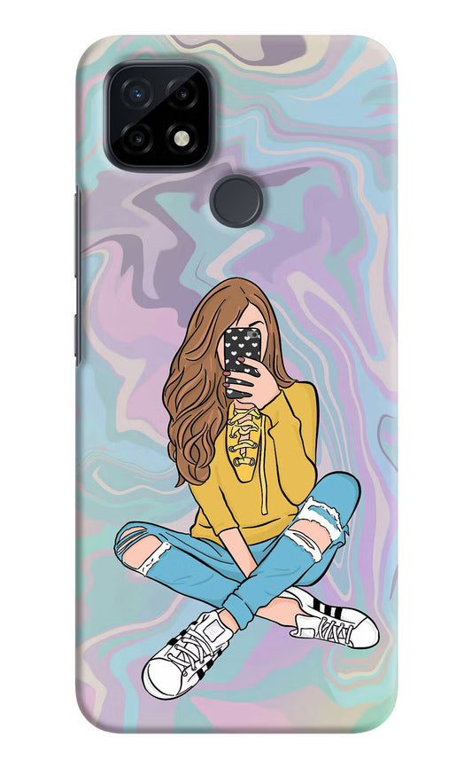 Selfie Girl Realme C21 Hard Case Back Cover by Casekaro